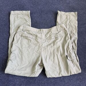 Columbia Pants Womens 14 Green Omni-Shield Omni-Shade Convertible Cargo Hiking